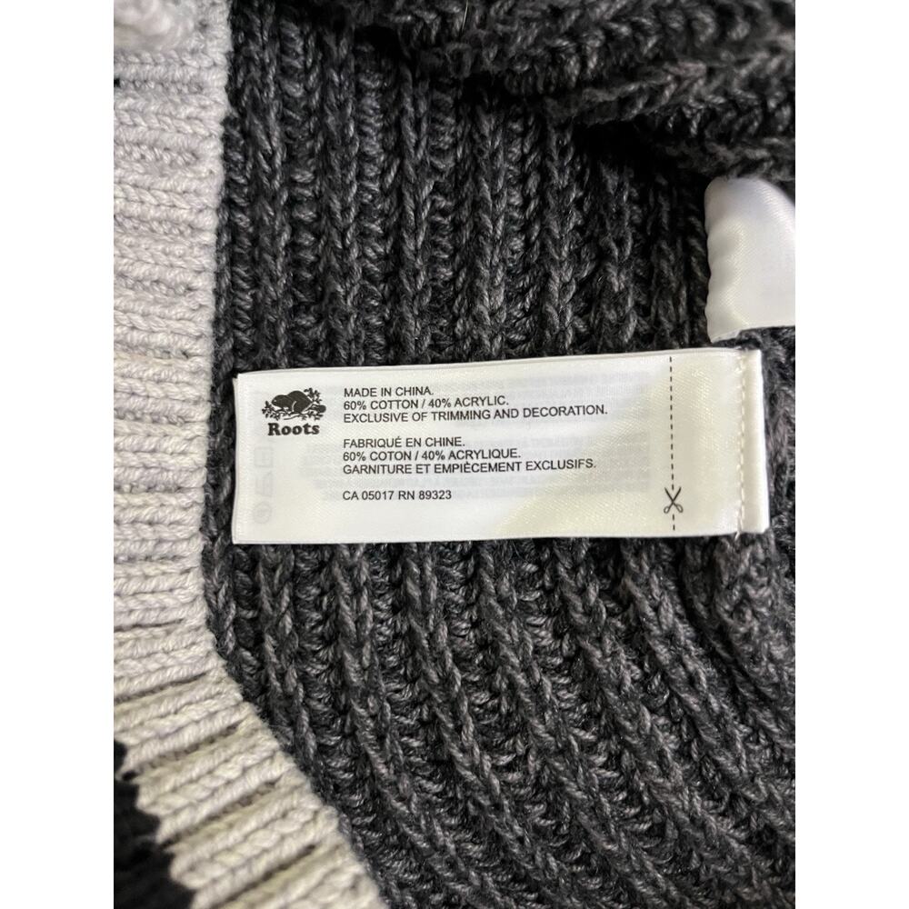 Roots Cabin Womens Oversize Size S Sweater Cozy Chunky Knit Gray Crew Pullover - Picture 6 of 8